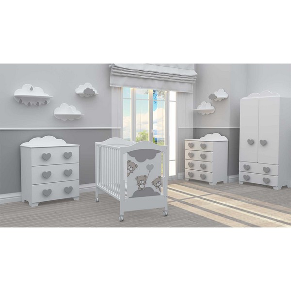 Продукт Bambino Casa Tre Orsetti Grigio - Бебешко креватче  - 0 - BG Hlapeta